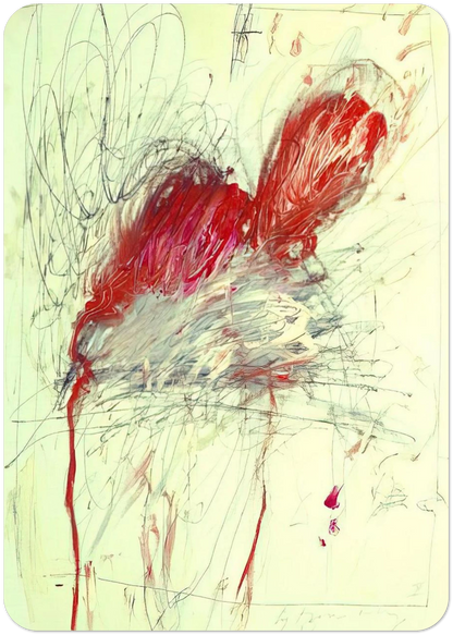 Leda and the Swan By Cy Twombly Pack of 10 Post Cards | Cy Twombly Post Cards | A6 (10.5 x 14.8 cm) - 4.1 x 5.8 inches