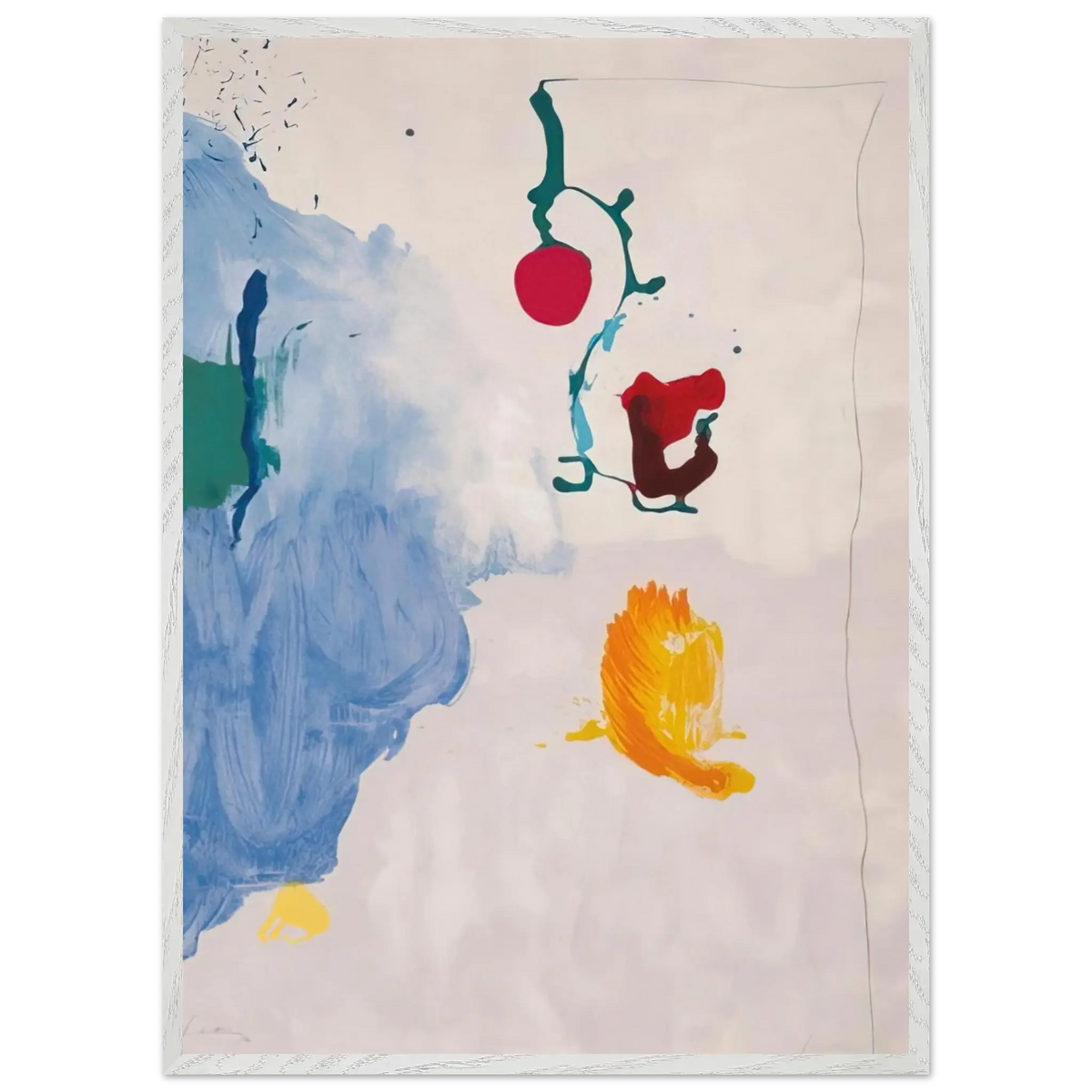 Helen Frankenthaler - Eve - 1995 Wall art - A3 (29.7 x 42  cm) - Premium Wooden Framed Poster With Fine Art Paper - White frame