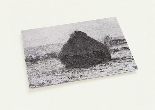 Grainstack in the Sunlight, Snow Effect By claude monet Pack of 10 Post Cards | claude monet Post Cards | A6 (10.5 x 14.8 cm) - 4.1 x 5.8 inches