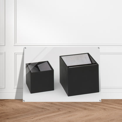 Cubo Ashtray design - 1957 - Bruno Munari Acrylic Print - 70x100 cm / 28x40″ inches