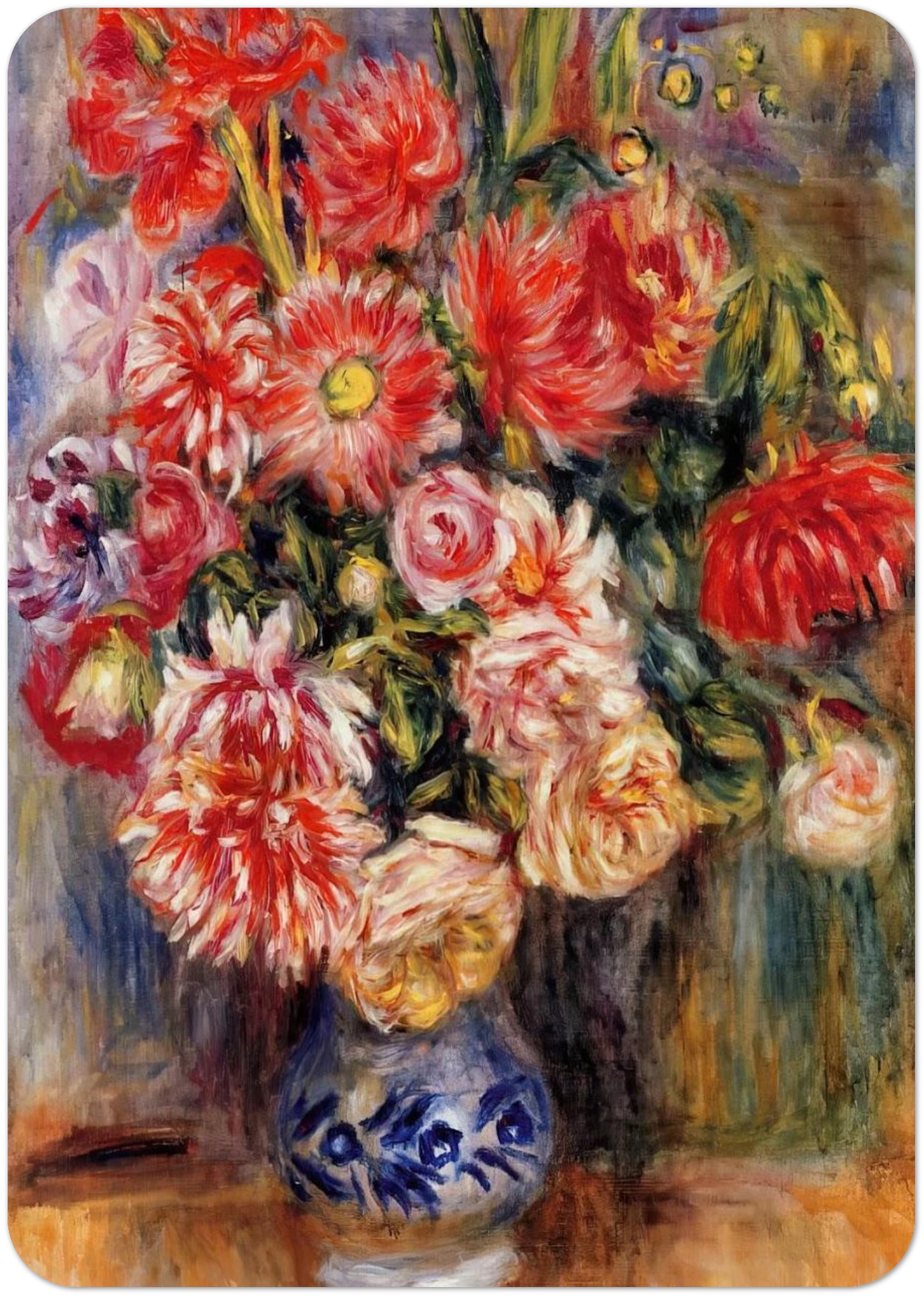 Bouquet By Pierre-Auguste Renoir Pack of 10 Post Cards | Pierre-Auguste Renoir Post Cards | A6 (10.5 x 14.8 cm) - 4.1 x 5.8 inches