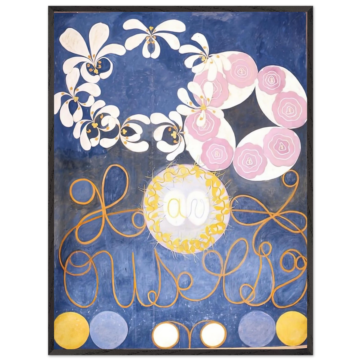 Hilma af Klint - THE TEN LARGEST 1907 Wall art - 70x100 cm / 28x40 inches - Premium Wooden Framed Poster With Fine Art Paper - Wood frame