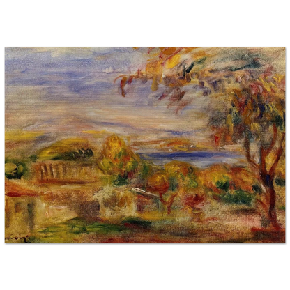 Landscape by the Sea - Pierre-Auguste Renoir Brushed Aluminum Print - 70x100 cm / 28x40 inches | Pierre-Auguste Renoir Aluminum Print | Pierre-Auguste Renoir Prints