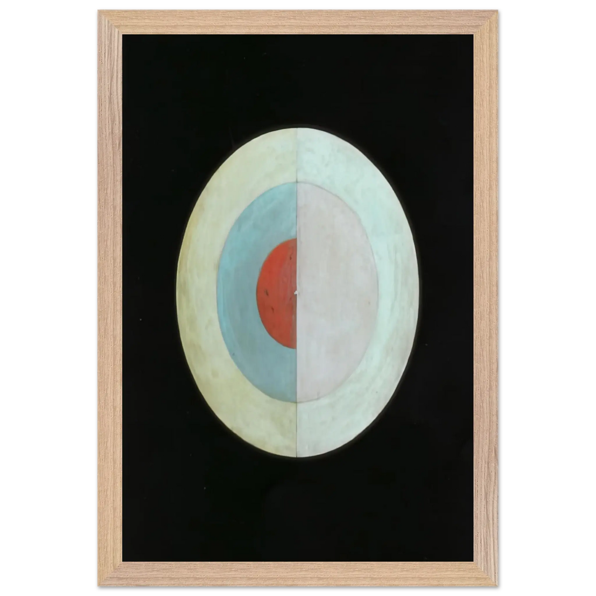 Hilma af Klint - THE SWAN NO 16 1915 Wall art - 27x35 cm / 11x14 Inches - Premium Wooden Framed Poster With Fine Art Paper - Black frame