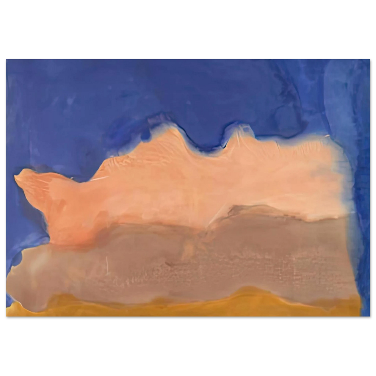 Helen Frankenthaler - Moontide, 1968- Wall Art - 60x80 cm / 24x32 inches - Premium Wooden Framed Poster With Fine Art Paper-canvas - White frame