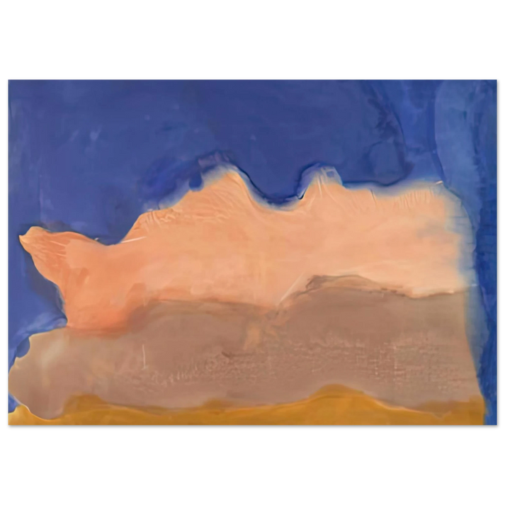 Helen Frankenthaler - Moontide, 1968- Wall Art - 60x80 cm / 24x32 inches - Premium Wooden Framed Poster With Fine Art Paper-canvas - White frame