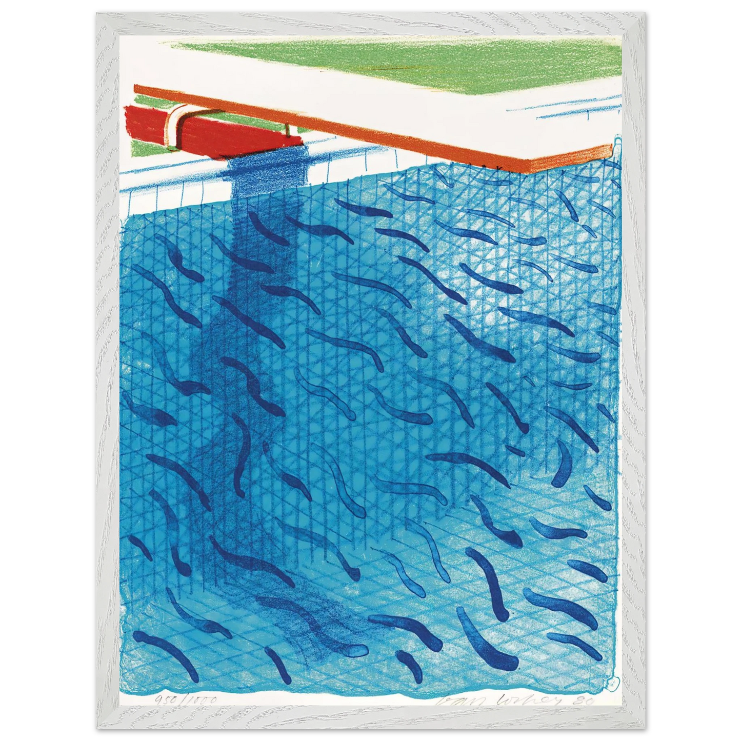 David Hockney - David Hockney Wall art - 30x40 cm / 12x16 inches - Premium Wooden Framed Poster With Fine Art Paper-canvas - Black frame