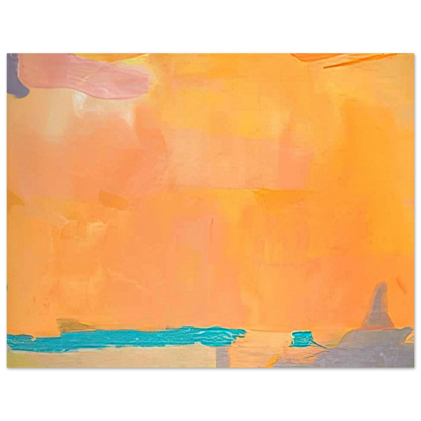 Helen Frankenthaler - Royal Fireworks - 1975 Wall art - 30x45 cm / 12x18 inches - Premium Wooden Framed Poster With Fine Art Paper-canvas - Wood frame