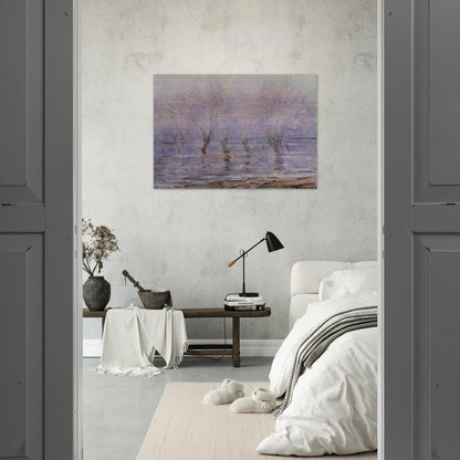 Flood at Giverny - claude monet Brushed Aluminum Print - 70x100 cm / 28x40 inches | claude monet Aluminum Print | claude monet Prints
