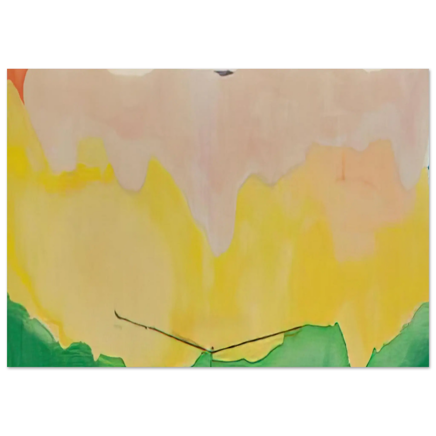 Helen Frankenthaler - Boulevard - 1973 Wall art - 13x18 cm / 5x7 Inches - Premium Wooden Framed Poster With Fine Art Paper - White frame