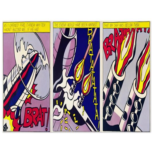 Roy Lichtenstein - AS I OPENED FIRE 1964  75x100 cm / 30x40inches Fine Art Poster