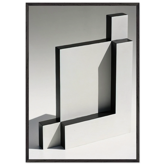White and Black Sculpture - 1965 - Lygia Pape 70x100 cm / 28x40 inches Framed Art Print – Black Wooden Frame