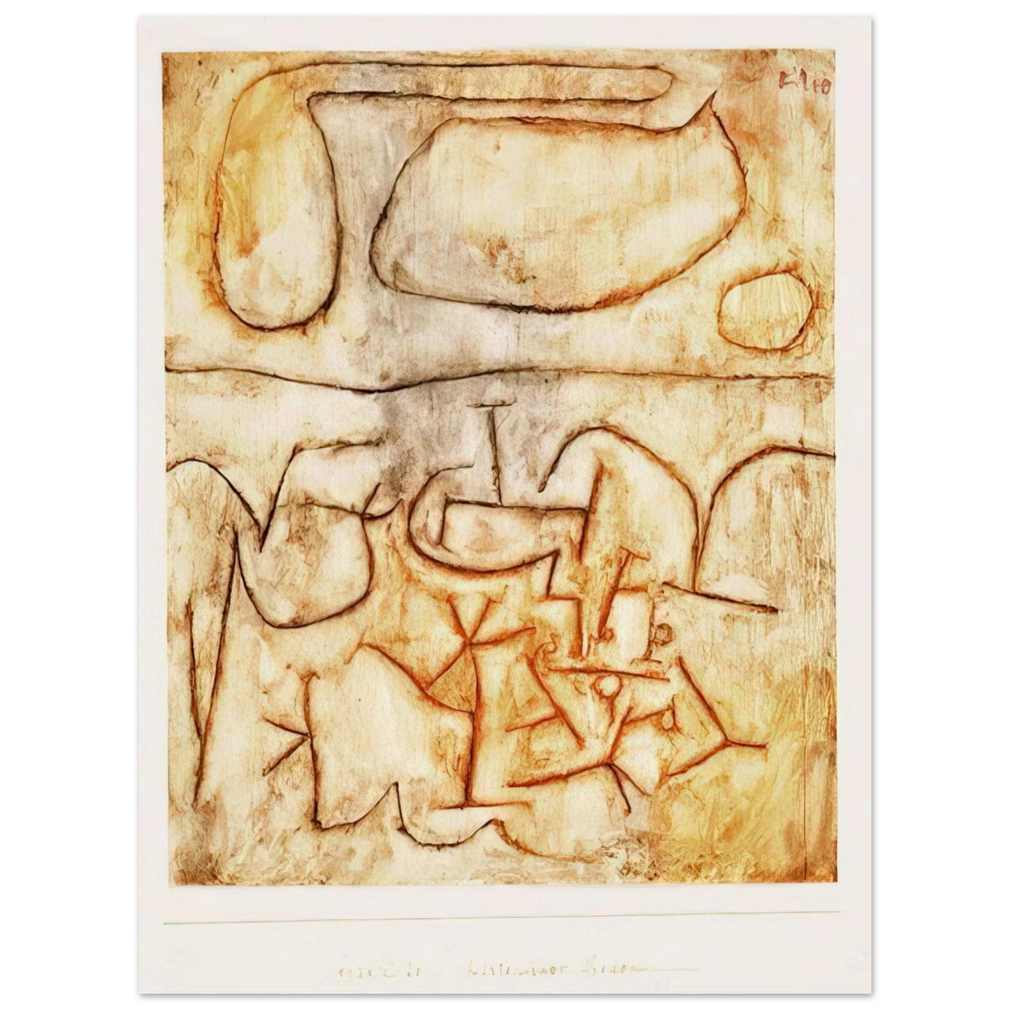 Paul Klee - HISTORIC GROUND 1939  75x100 cm / 30x40inches Fine Art Poster
