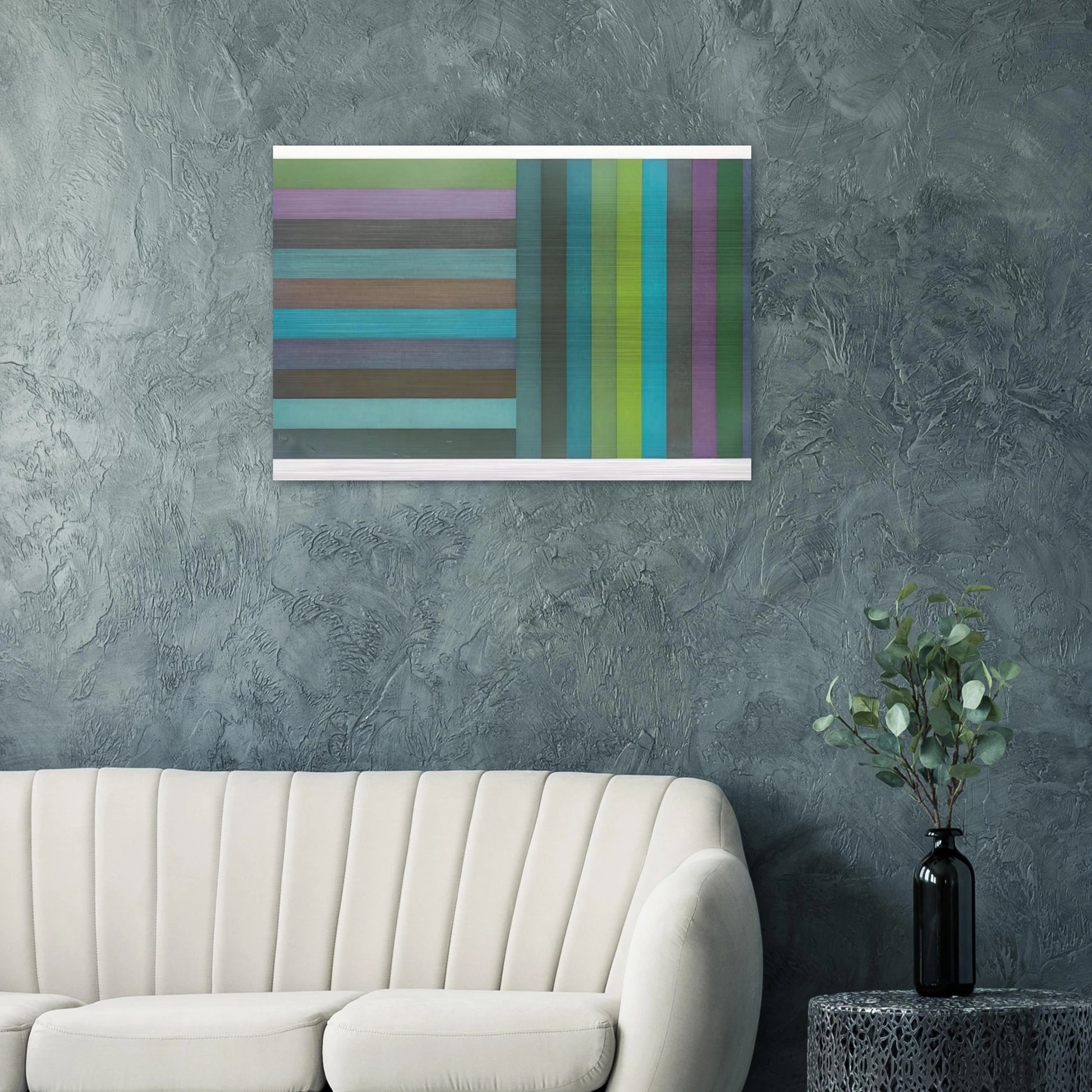 Horizontal Colour Bands and Vertical Colour Bands I - Sol LeWitt Brushed Aluminum Print - 70x100 cm / 28x40 inches | Sol LeWitt Aluminum Print | Sol LeWitt Prints
