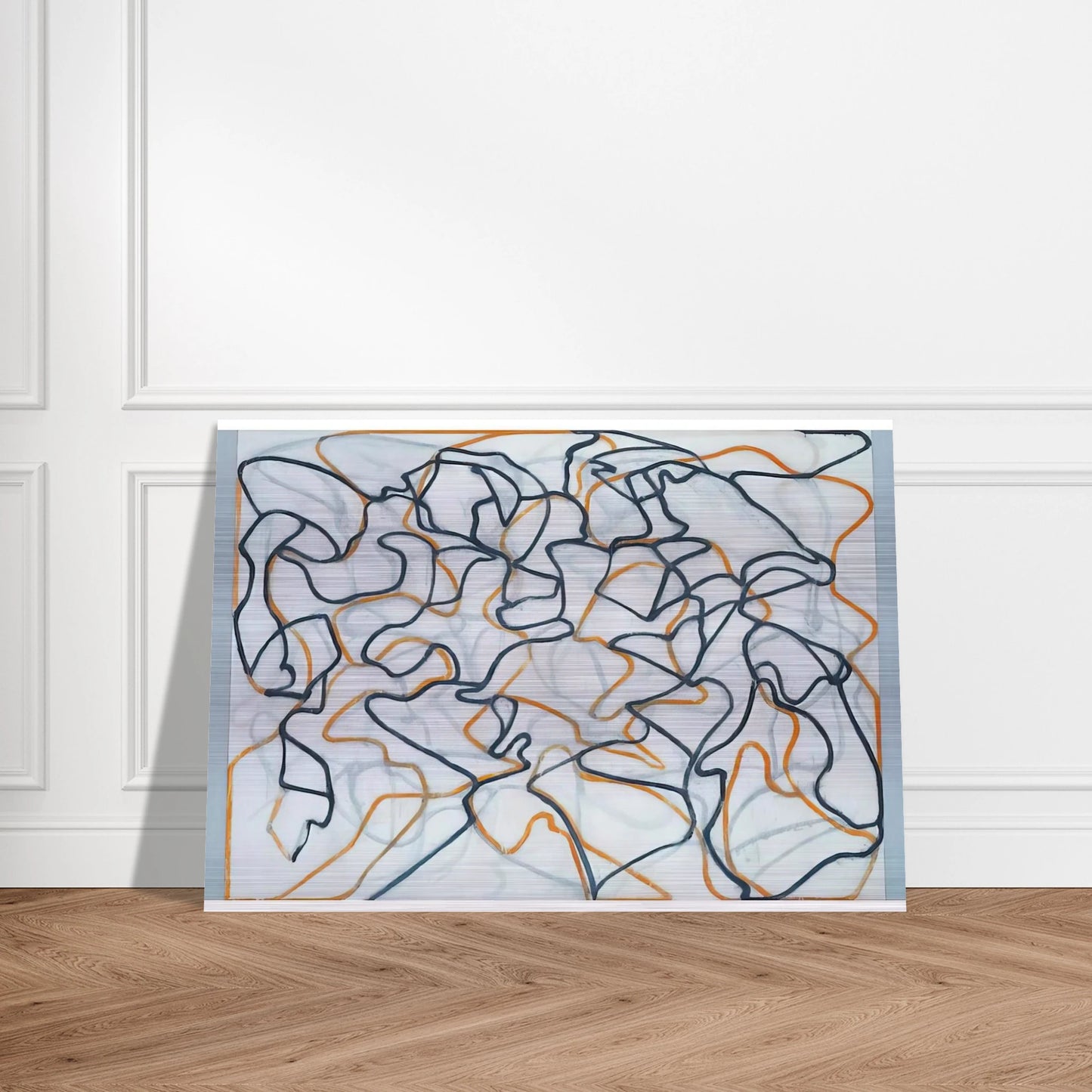 White Ground Letter - 2010 - Brice Marden Brushed Aluminum Print - 70x100 cm / 28x40 inches | Brice Marden Aluminum Print | Brice Marden Prints