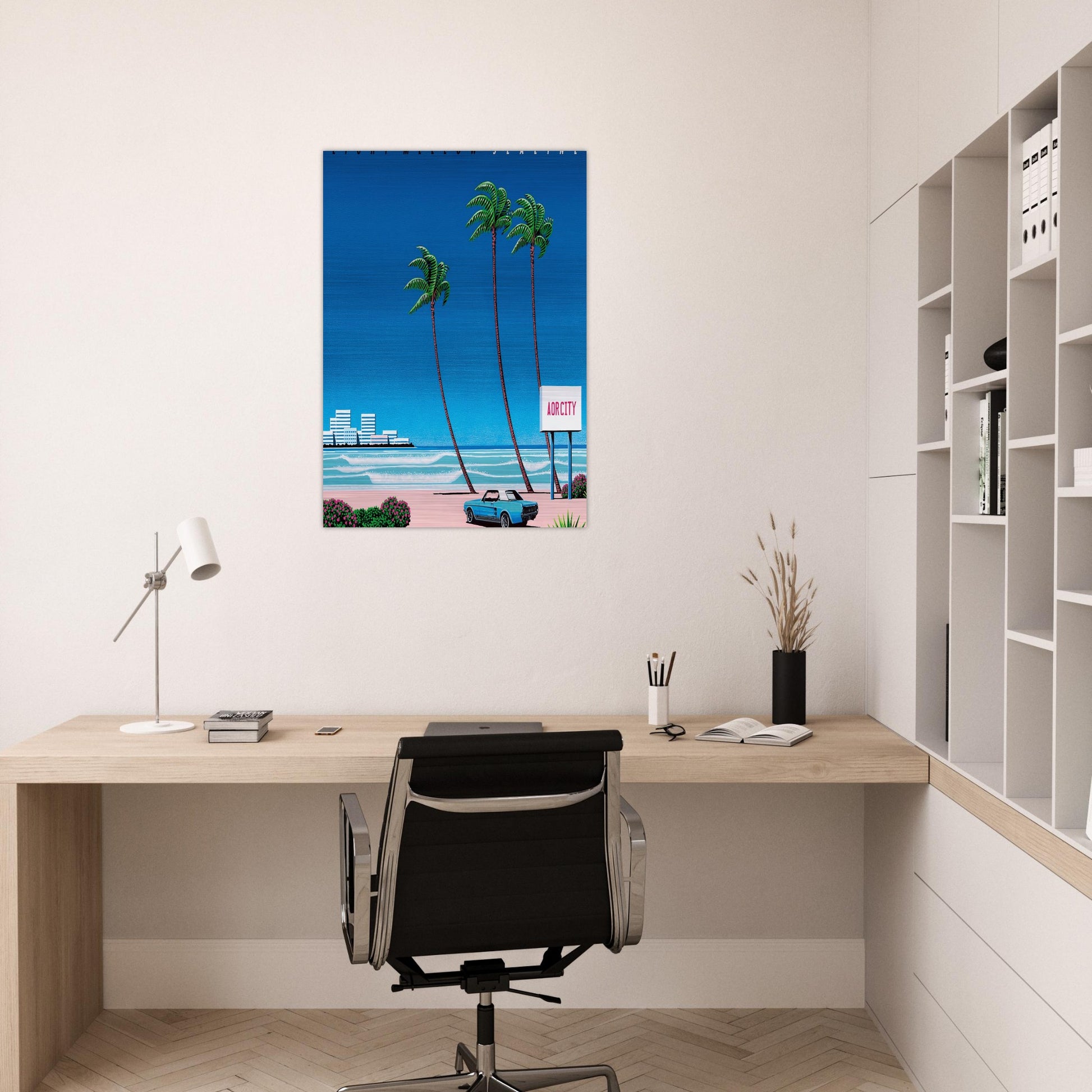 Light Mellow Sealine - Hiroshi Nagai Brushed Aluminum Print - 70x100 cm / 28x40 inches | Hiroshi Nagai Aluminum Print | Hiroshi Nagai Prints