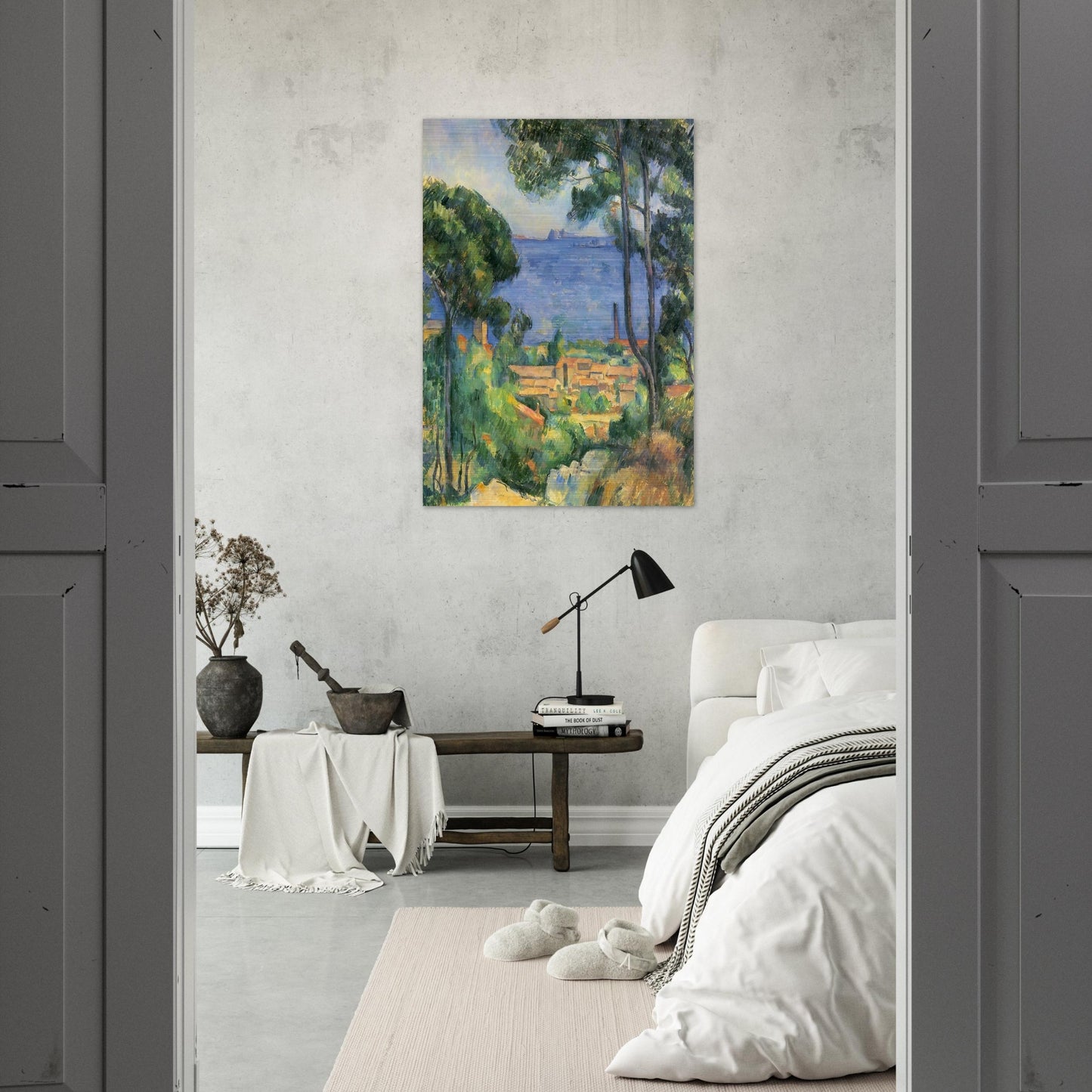 View of L'Estaque and Chateaux d'If - Paul Cézanne Brushed Aluminum Print - 70x100 cm / 28x40 inches | Paul Cézanne Aluminum Print | Paul Cézanne Prints