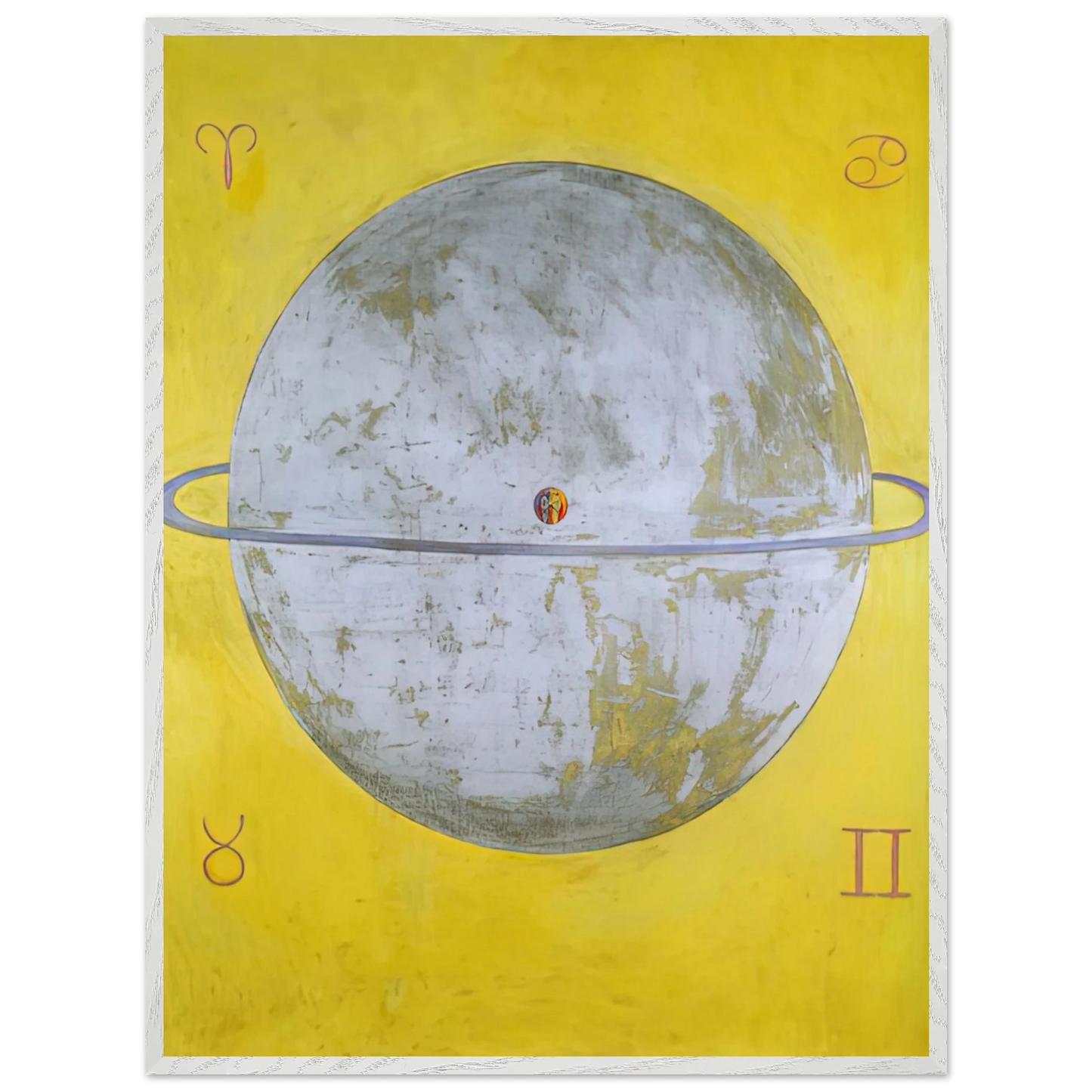 Hilma af Klint - THE DOVE NR 12 1915 Wall art - A2 (42 x 59.4  cm) - Premium Wooden Framed Poster With Fine Art Paper-canvas - White frame