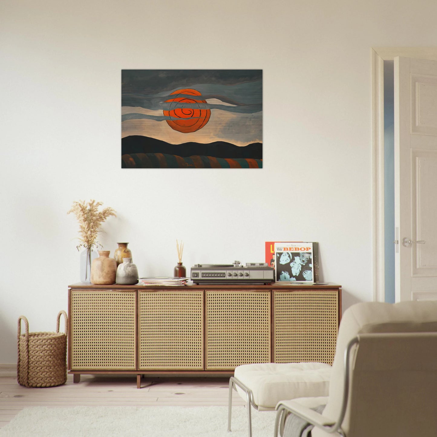 Red Sun - 1935 - Arthur Dove Brushed Aluminum Print - 70x100 cm / 28x40 inches | Arthur Dove Aluminum Print | Arthur Dove Prints