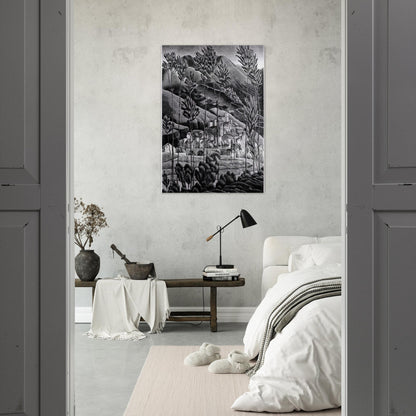 ALFEDENA ABRUZZI - MC Escher Brushed Aluminum Print - 70x100 cm / 28x40 inches | MC Escher Aluminum Print | MC Escher Prints