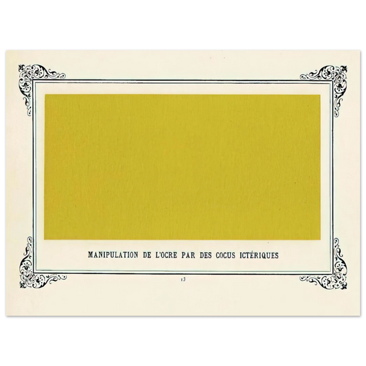 Alphonse Allais - Jaundiced Cuckolds Handling Ochre  75x100 cm / 30x40inches Fine Art Poster