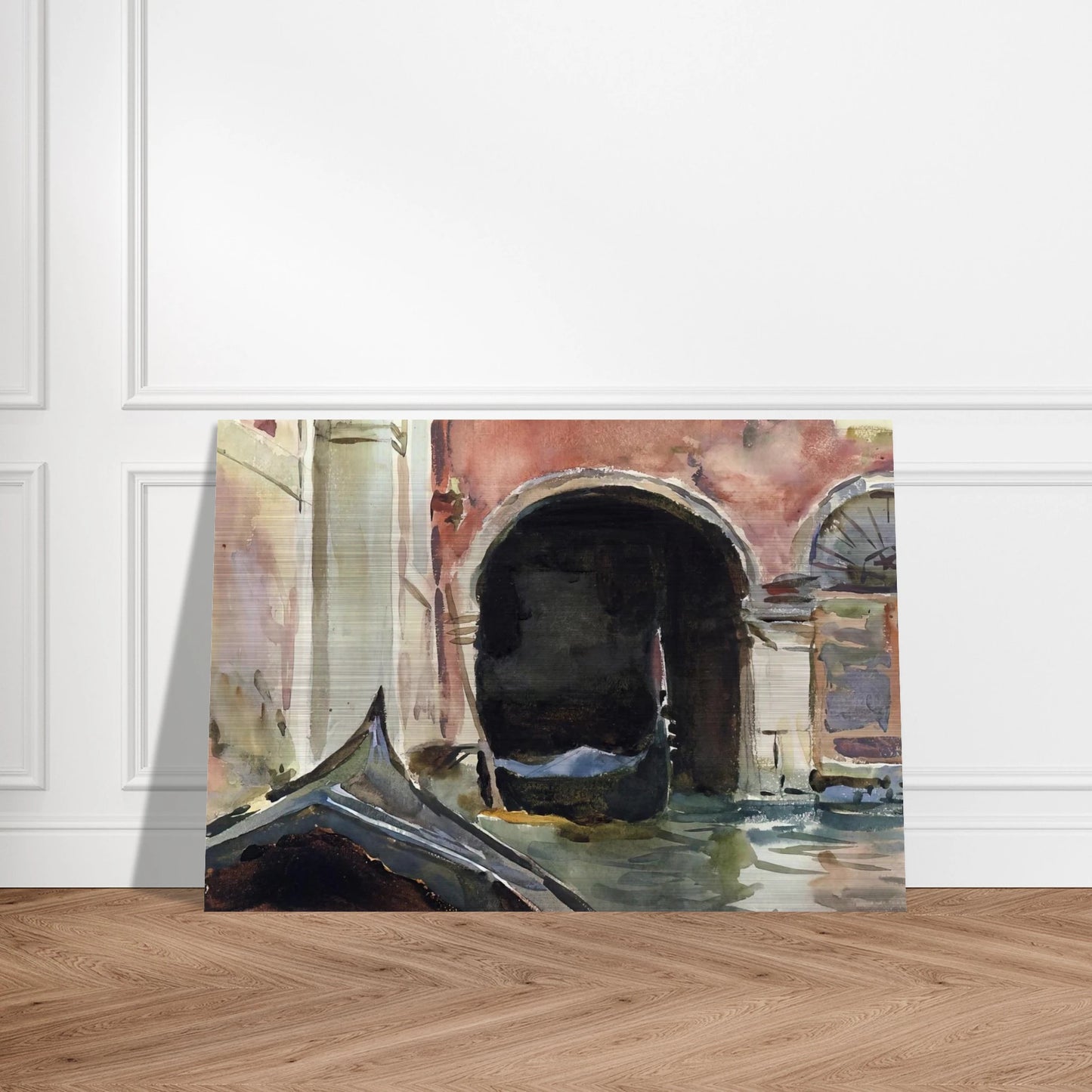 Venetian Canal - John Singer Sargent Brushed Aluminum Print - 70x100 cm / 28x40 inches | John Singer Sargent Aluminum Print | John Singer Sargent Prints