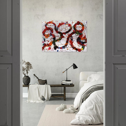 Untitled  SFP88-12  - Sam Francis Brushed Aluminum Print - 70x100 cm / 28x40 inches | Sam Francis Aluminum Print | Sam Francis Prints
