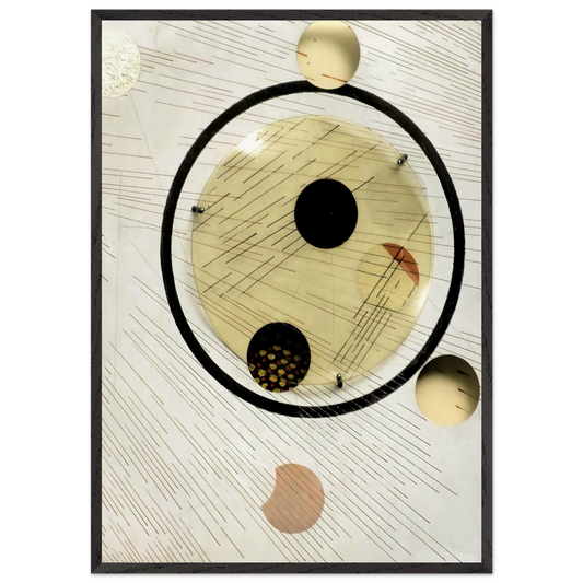 Space Modulator Experiment Aluminum 5 - Laszlo Moholy-Nagy 70x100 cm / 28x40 inches Framed Art Print – Black Wooden Frame