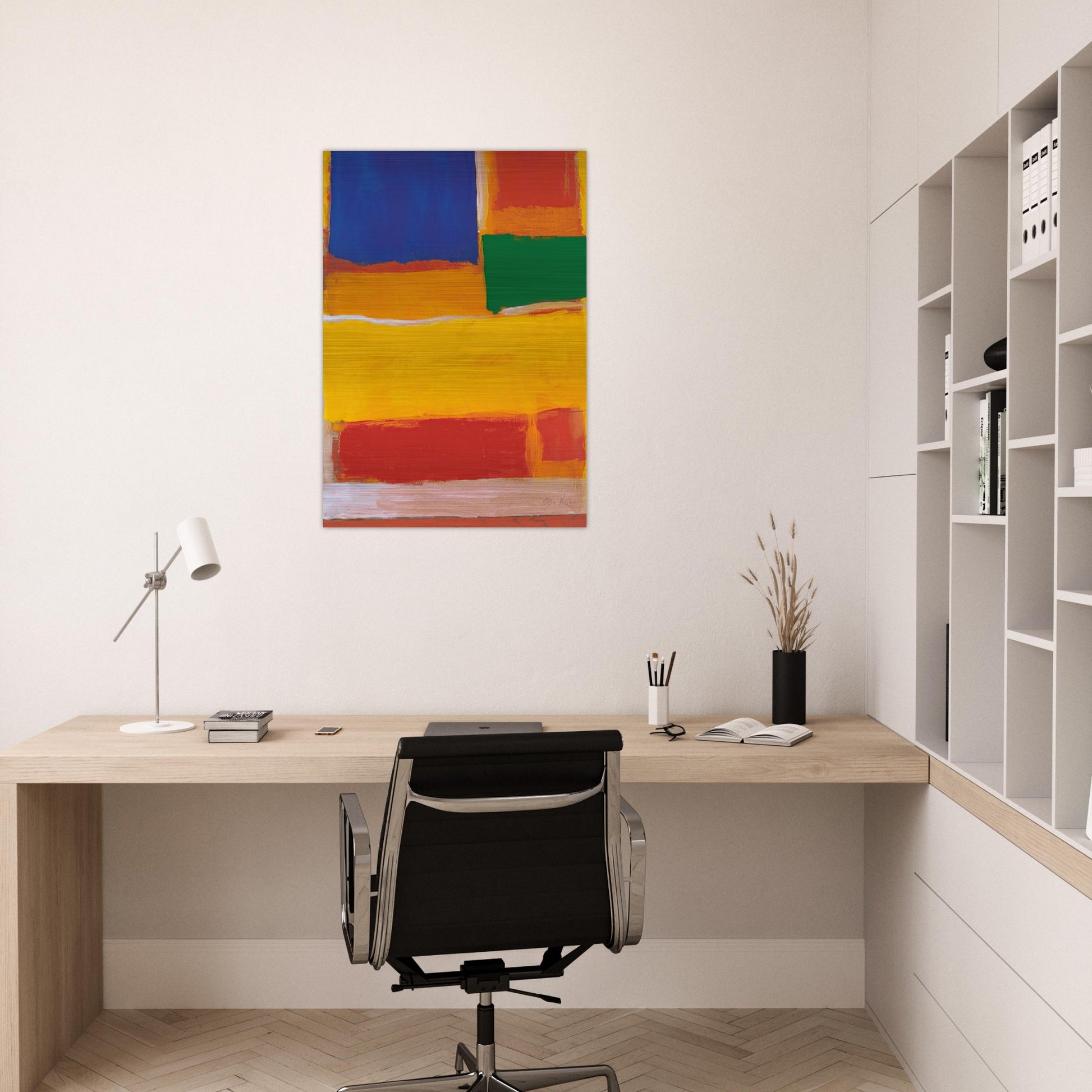UNTITLED 1986 - Esteban Vicente Brushed Aluminum Print - 70x100 cm / 28x40 inches | Esteban Vicente Aluminum Print | Esteban Vicente Prints