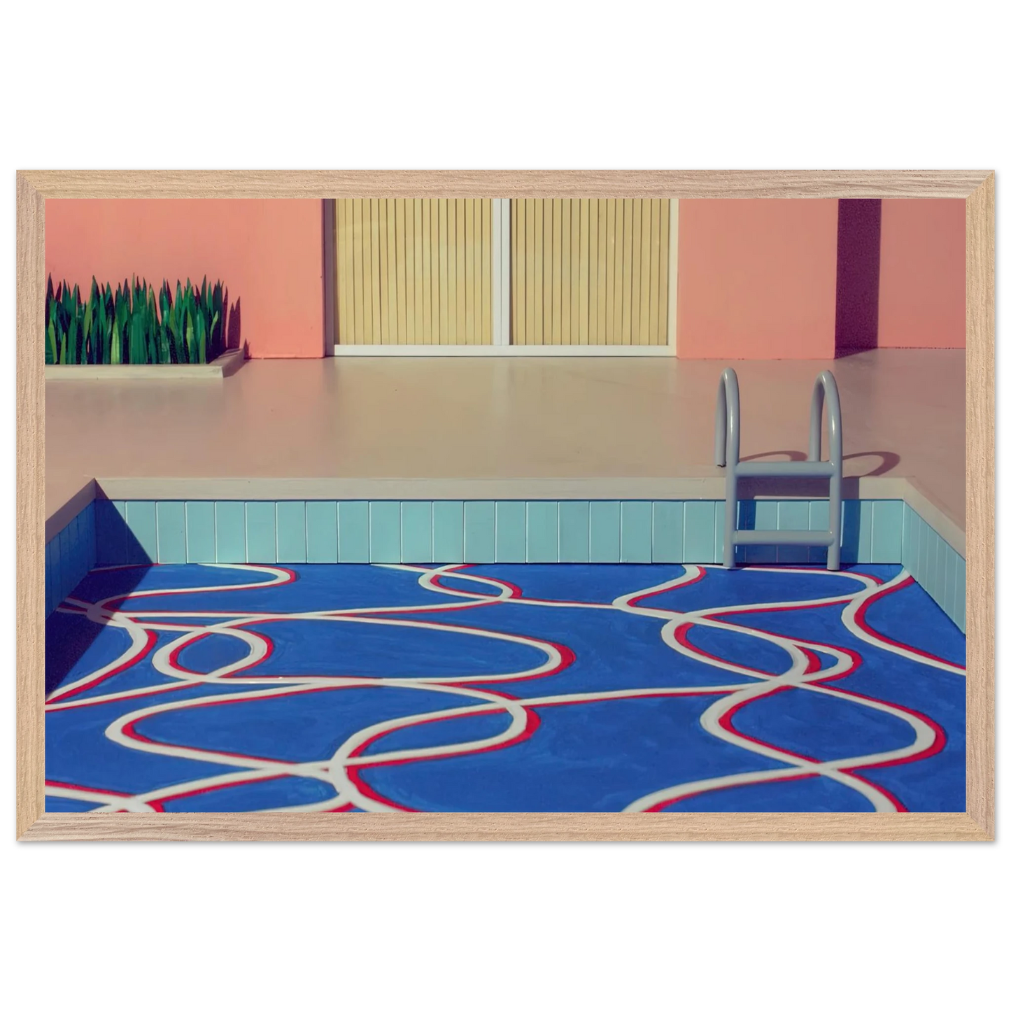 David Hockney - David Hockney Wall art - 50x70 cm / 20x28 inches - Premium Wooden Framed Poster With Fine Art Paper-canvas - Wood frame