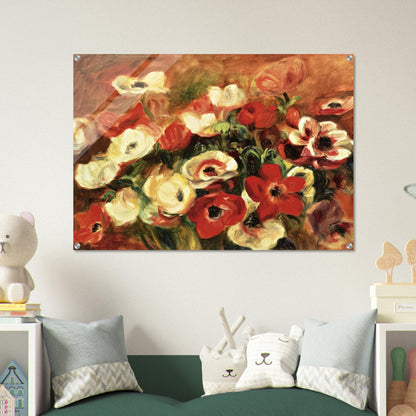 Spray of Anemones - Pierre-Auguste Renoir Acrylic Print - 70x100 cm / 28x40″ inches