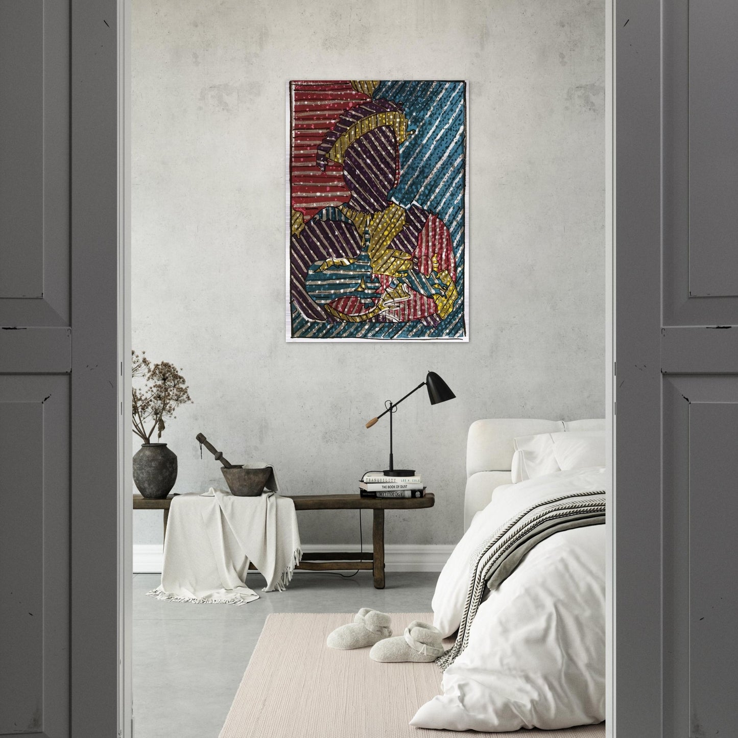 AFTER HOLBEIN - Jasper Johns Brushed Aluminum Print - 70x100 cm / 28x40 inches | Jasper Johns Aluminum Print | Jasper Johns Prints