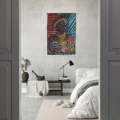 AFTER HOLBEIN - Jasper Johns Brushed Aluminum Print - 70x100 cm / 28x40 inches | Jasper Johns Aluminum Print | Jasper Johns Prints