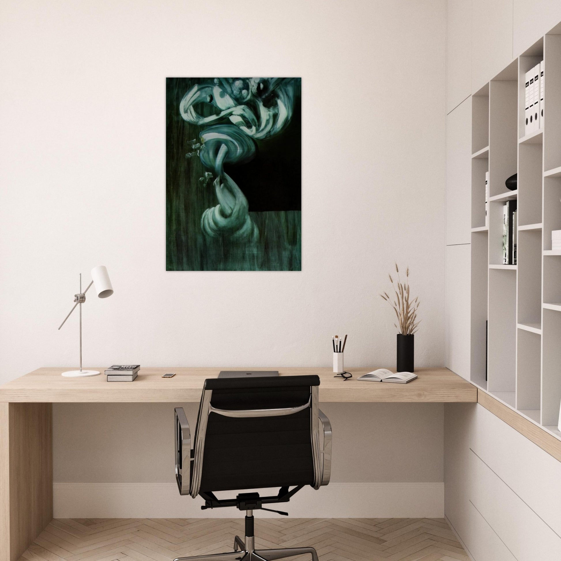 STUDY FOR A FRUIT BOWL IN STILL LIFE FAST MOVING - Salvador Dali Brushed Aluminum Print - 70x100 cm / 28x40 inches | Salvador Dali Aluminum Print | Salvador Dali Prints
