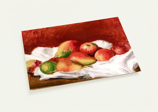 Pears and Apples By Pierre-Auguste Renoir Pack of 10 Post Cards | Pierre-Auguste Renoir Post Cards | A6 (10.5 x 14.8 cm) - 4.1 x 5.8 inches