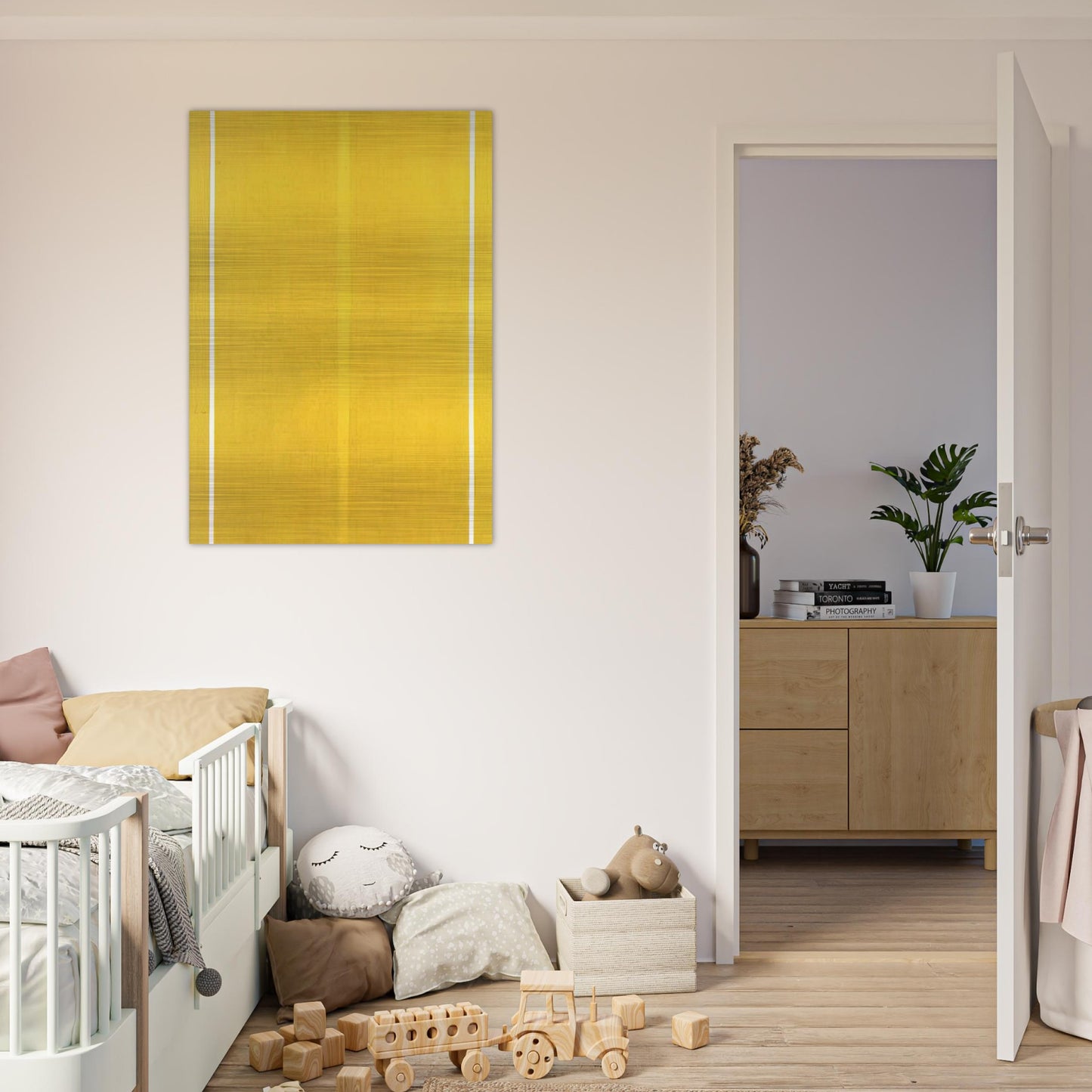 Yellow Painting - Barnett Newman Brushed Aluminum Print - 70x100 cm / 28x40 inches | Barnett Newman Aluminum Print | Barnett Newman Prints
