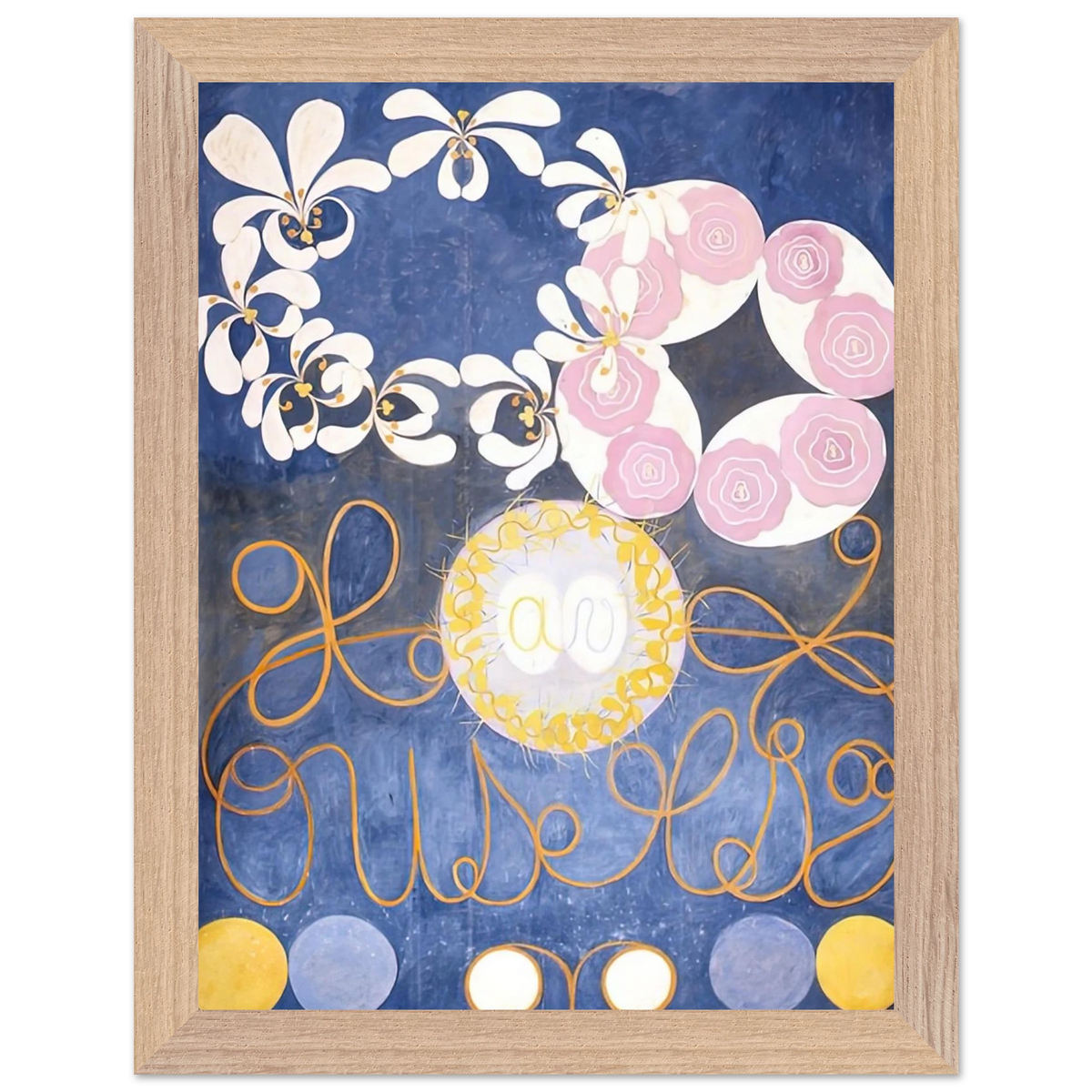 Hilma af Klint - THE TEN LARGEST 1907 Wall art - 40x50 cm / 16x20 inches - Premium Wooden Framed Poster With Fine Art Paper - Black frame