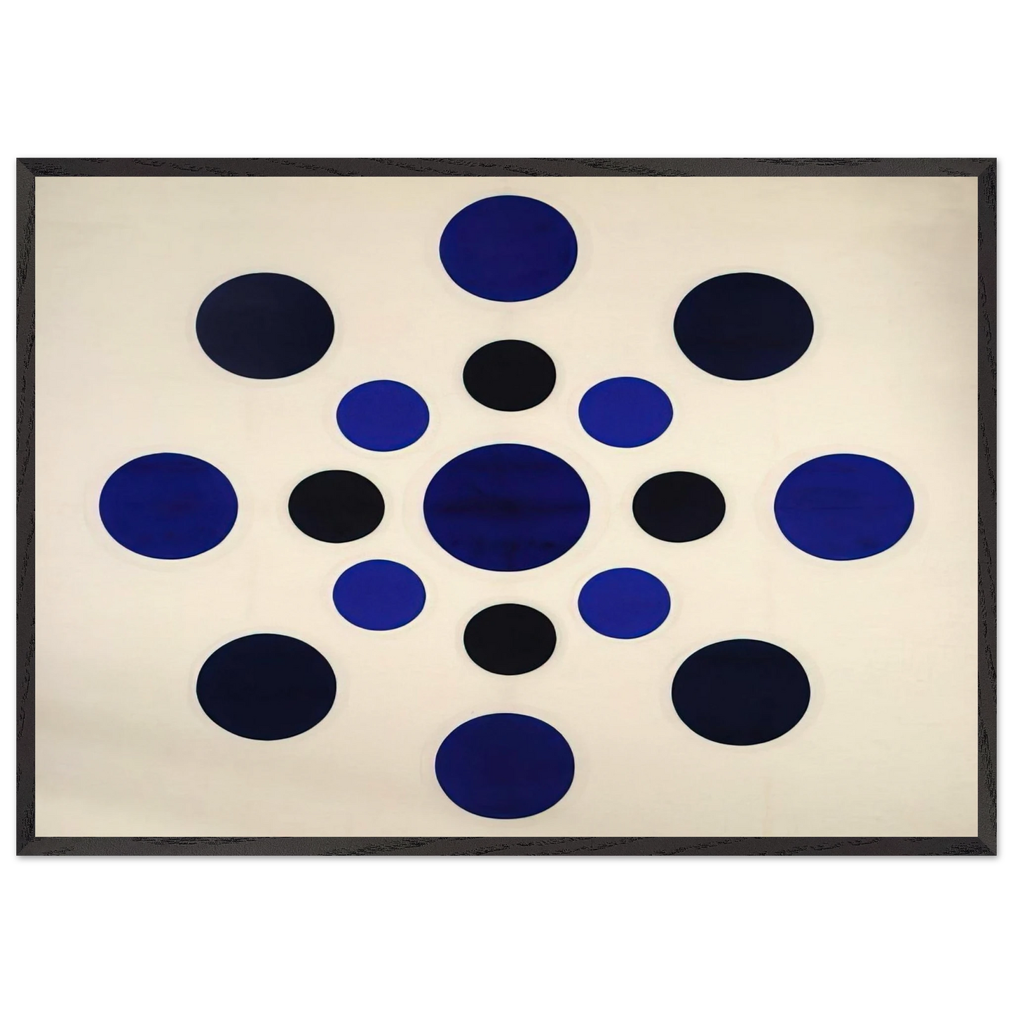 On Blue - 1963 - Thomas Downing 70x100 cm / 28x40 inches Framed Art Print – Black Wooden Frame