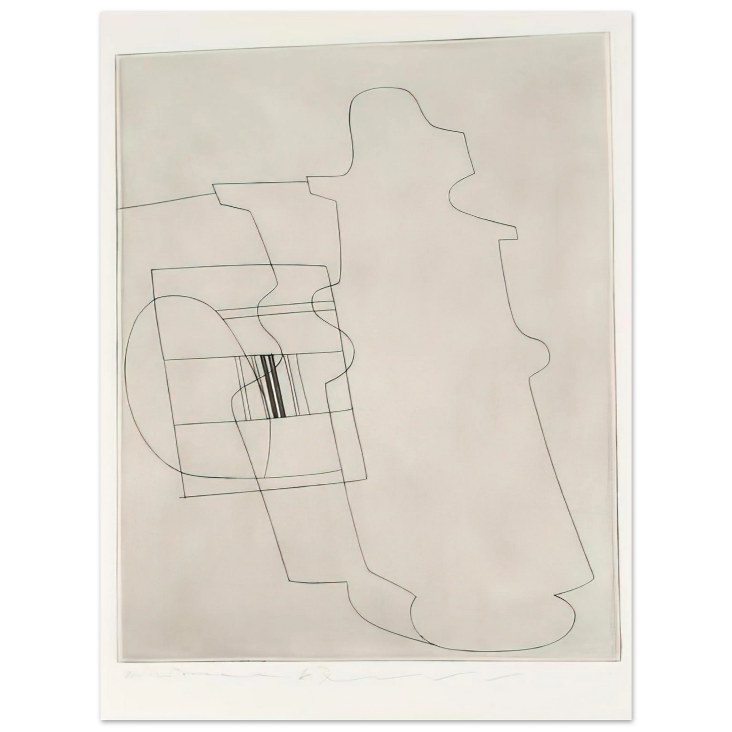 Ben Nicholson - Glass topped bottle - 1967  75x100 cm / 30x40inches Fine Art Poster