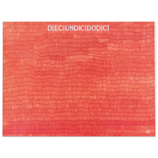 Alighiero Boetti - DIECIUNDICIDODICI 1980  75x100 cm / 30x40inches Fine Art Poster