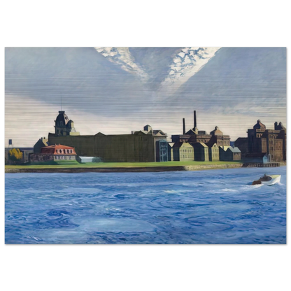 Blackwell s Island - Edward Hopper Brushed Aluminum Print - 70x100 cm / 28x40 inches | Edward Hopper Aluminum Print | Edward Hopper Prints