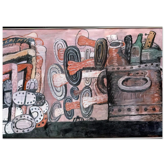 THE STREET 1977 - Philip Guston Brushed Aluminum Print - 70x100 cm / 28x40 inches | Philip Guston Aluminum Print | Philip Guston Prints