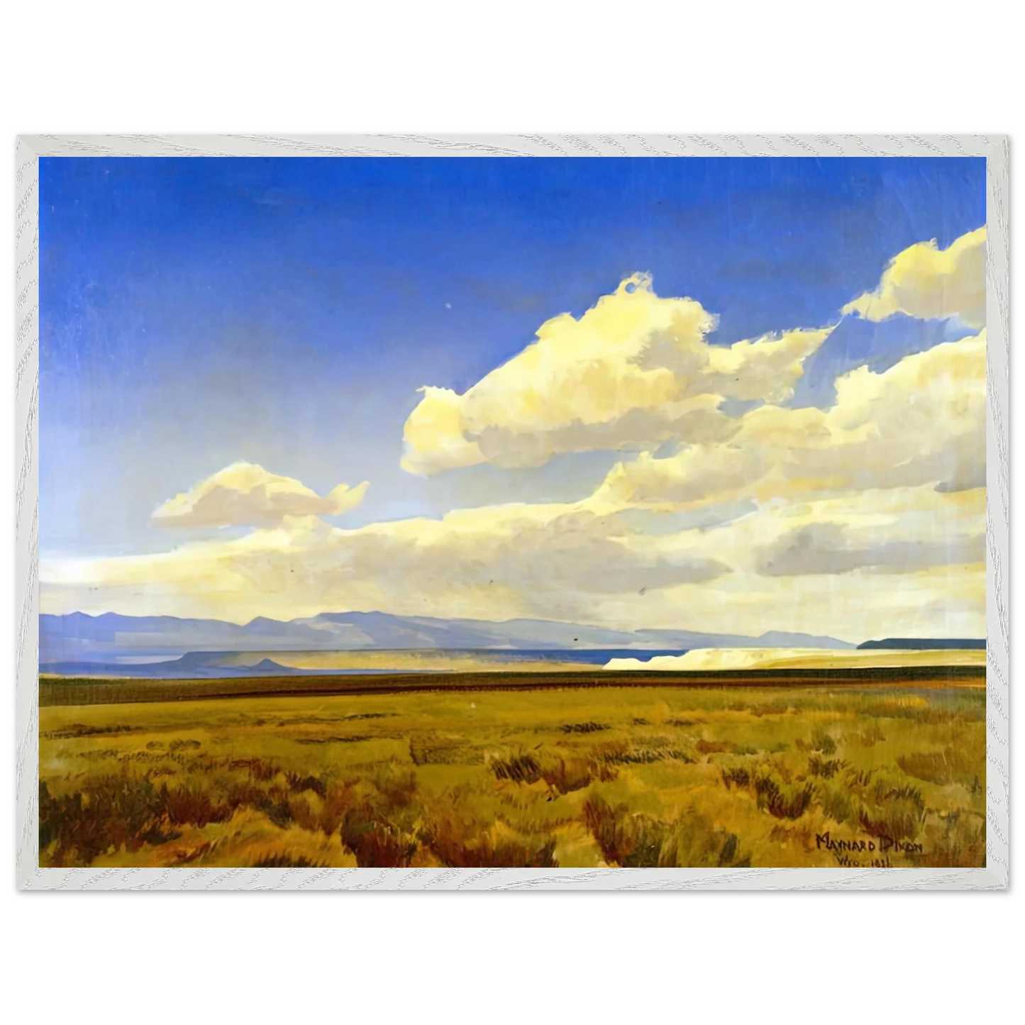 Maynard Dixon - WIND OF WYOMING 1936 Wall art - 70x100 cm / 28x40 inches - Premium Wooden Framed Poster With Fine Art Paper-canvas - Wood frame