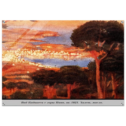 VIEW OF CADAQU%C3%A9S FROM MOUNT PANI - Salvador Dali Acrylic Print - 70x100 cm / 28x40″ inches