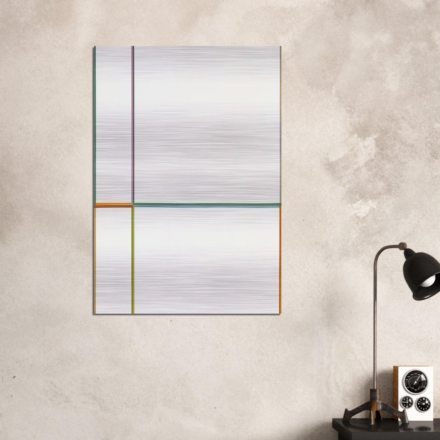 Doppelfarben in the cross 1-2-3-4 - 1968 - Max Bill Brushed Aluminum Print - 70x100 cm / 28x40 inches | Max Bill Aluminum Print | Max Bill Prints