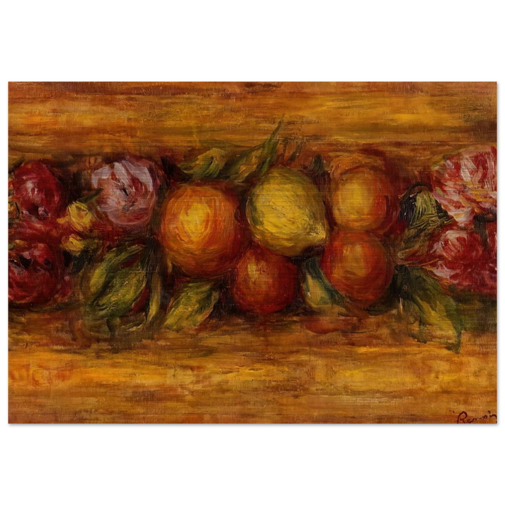 Garland of Fruit and Flowers - Pierre-Auguste Renoir Brushed Aluminum Print - 70x100 cm / 28x40 inches | Pierre-Auguste Renoir Aluminum Print | Pierre-Auguste Renoir Prints