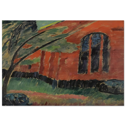 THE CHURCH IN PREROW 1911 - Alexej von Jawlensky Brushed Aluminum Print - 70x100 cm / 28x40 inches | Alexej von Jawlensky Aluminum Print | Alexej von Jawlensky Prints