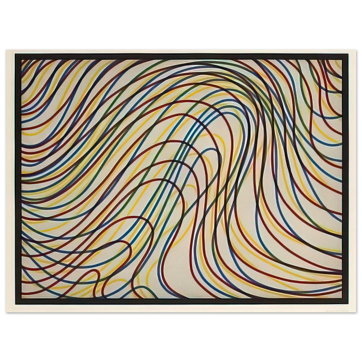 Sol LeWitt - Wavy Lines with Black Border  75x100 cm / 30x40inches Fine Art Poster