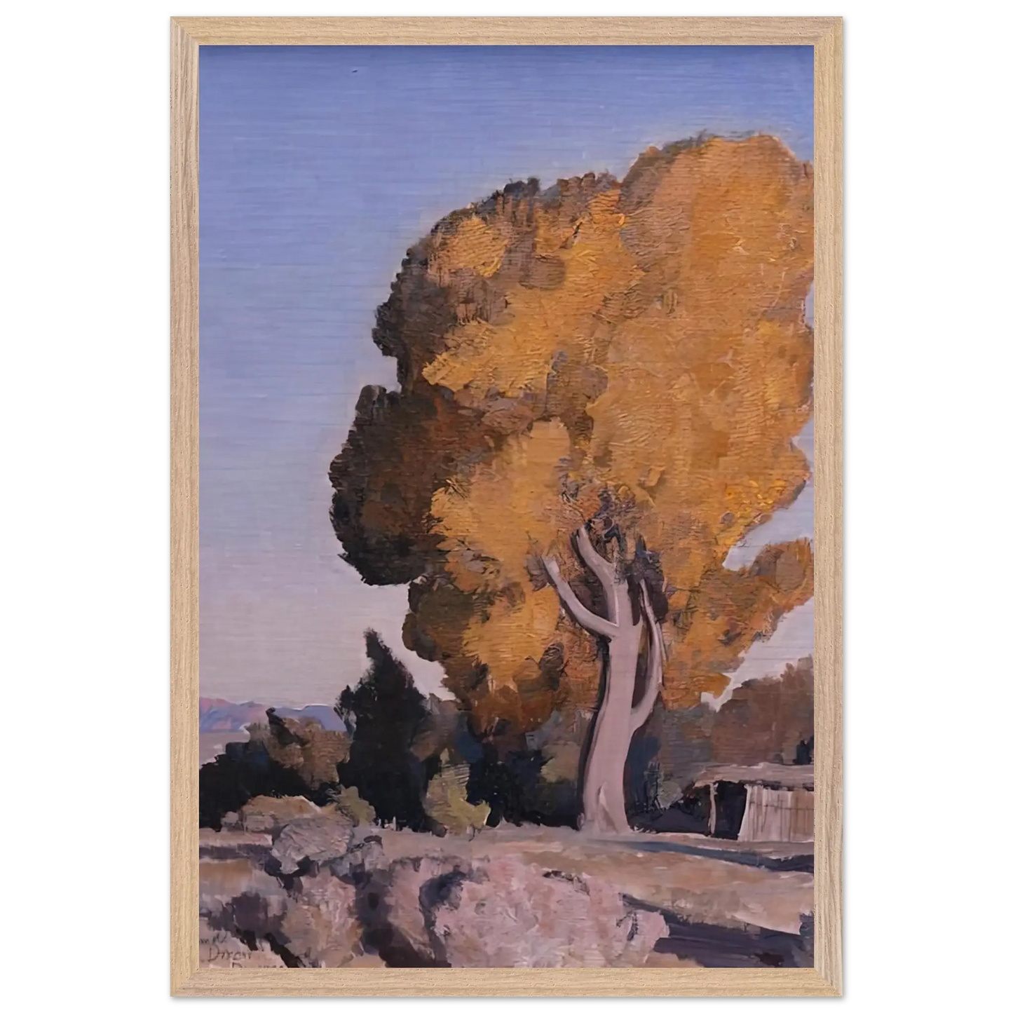 Maynard Dixon - LOW COUNTRY COTTONWOOD 1940 Wall art - 27x35 cm / 11x14 Inches - Fine Art Poster - -