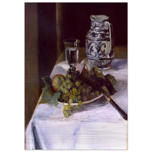 STILL LIFE WITH GRAPES 1896 - Henri Matisse Brushed Aluminum Print - 70x100 cm / 28x40 inches | Henri Matisse Aluminum Print | Henri Matisse Prints